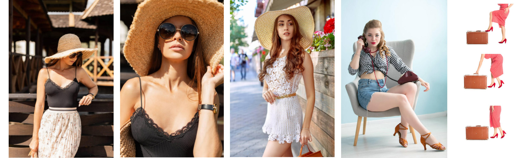 donne con abiti vintage