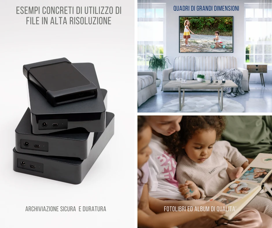 Utilizzo di file IN ALTA RISOLUZIONE